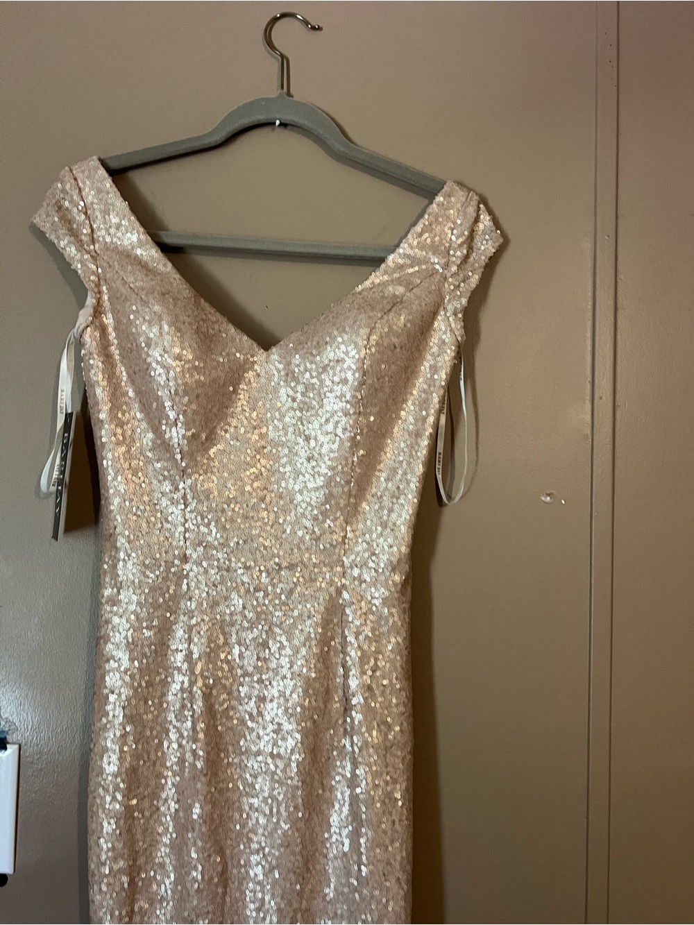 Prom dress with sequins